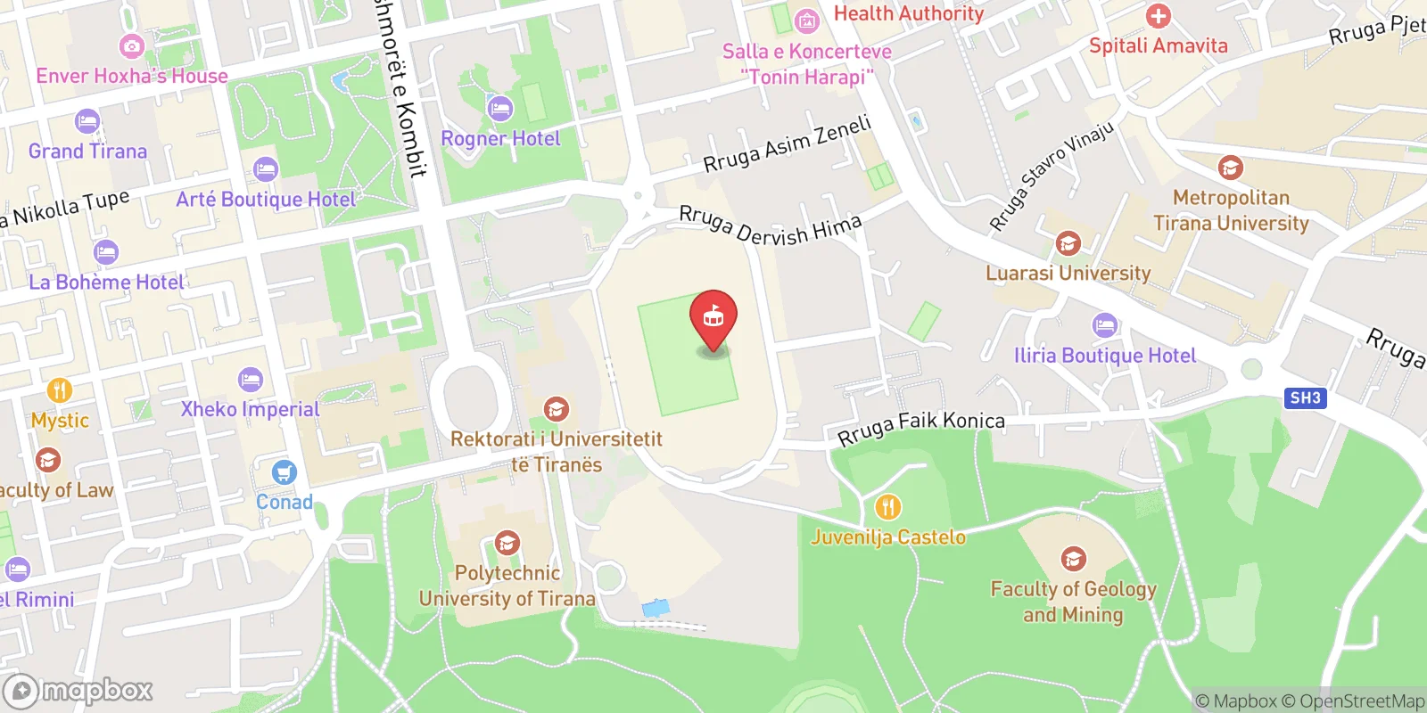 Mapa: Tirana
