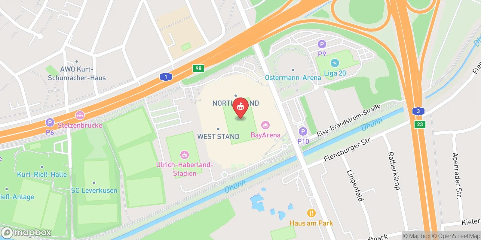 Mapa: Leverkusen