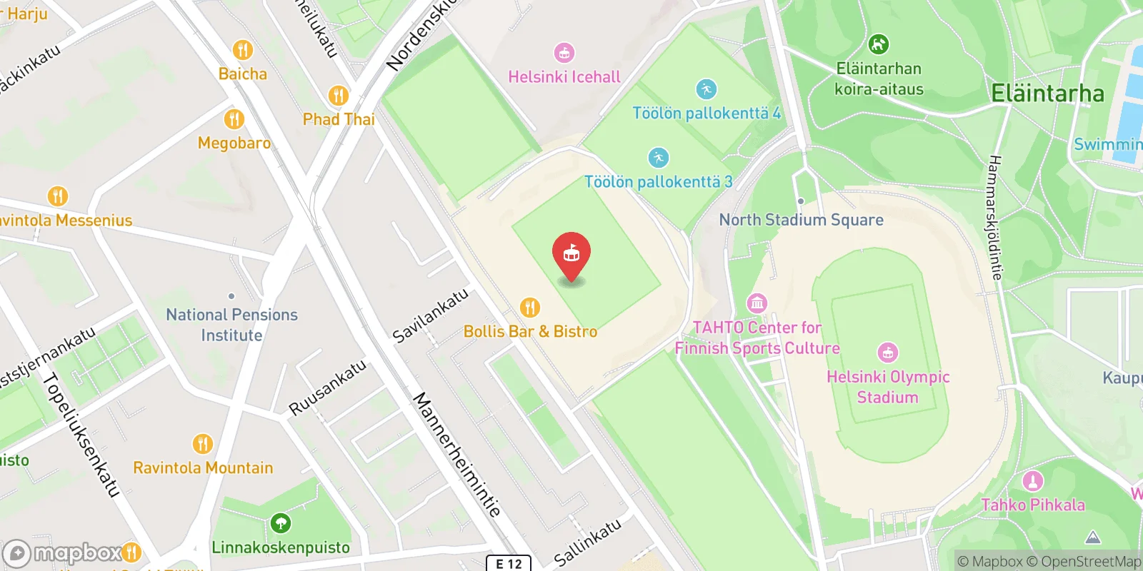 Mapa: Helsinky