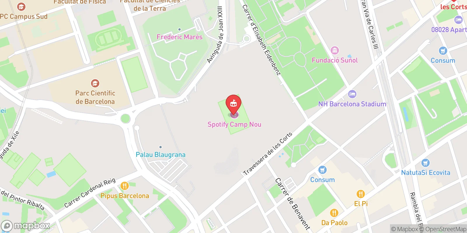 Mapa: La Maternitat i Sant Ramon
