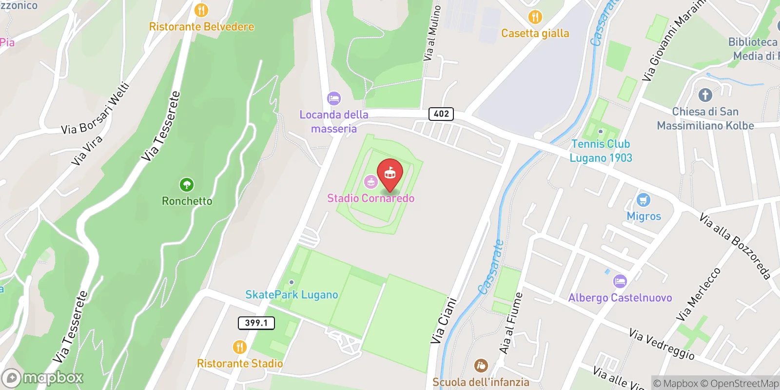 Mapa: Lugano