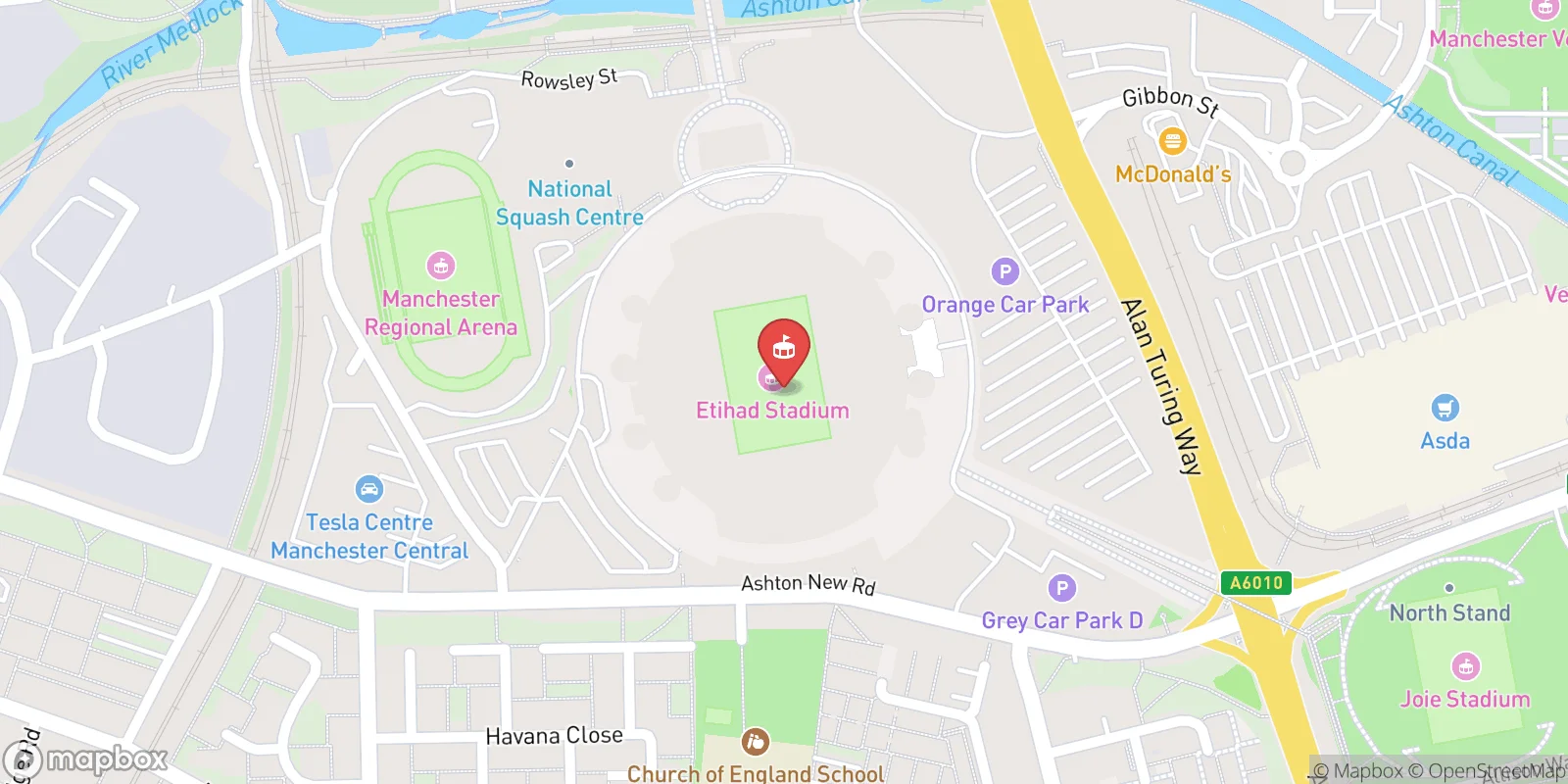 Mapa: Manchester