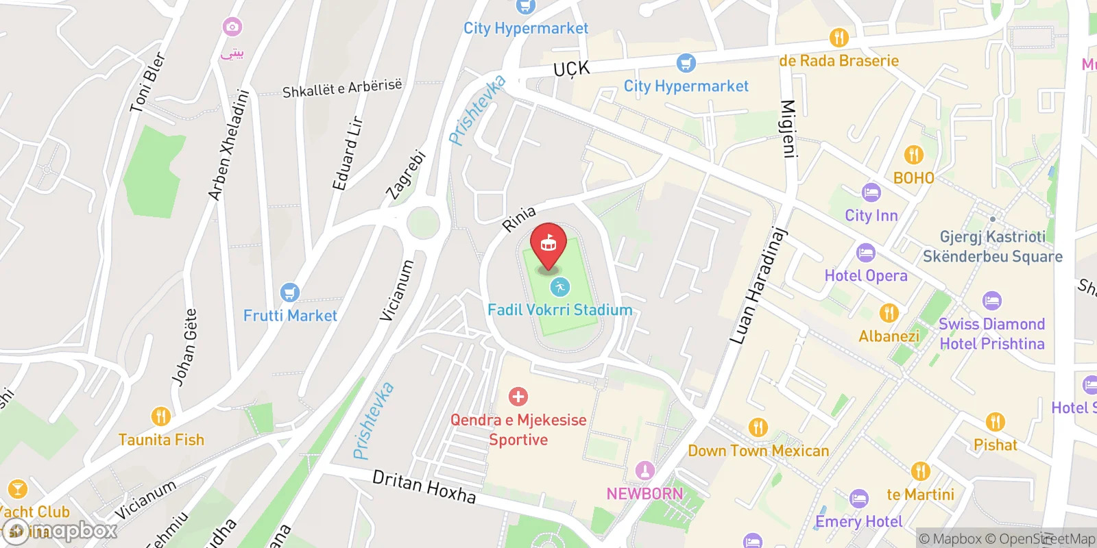 Mapa: Priština