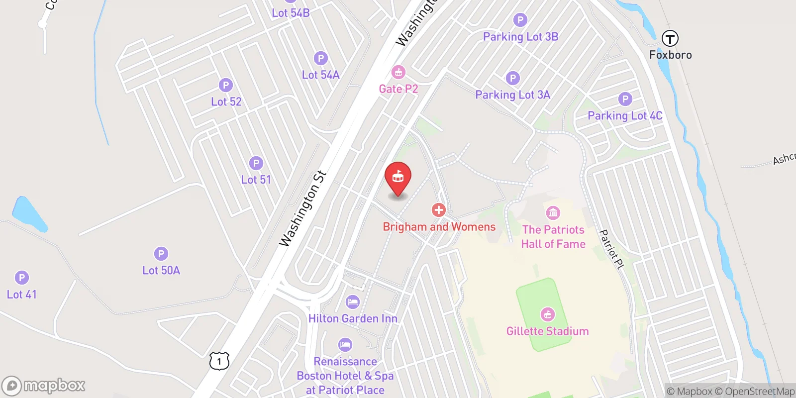 Mapa: Foxborough
