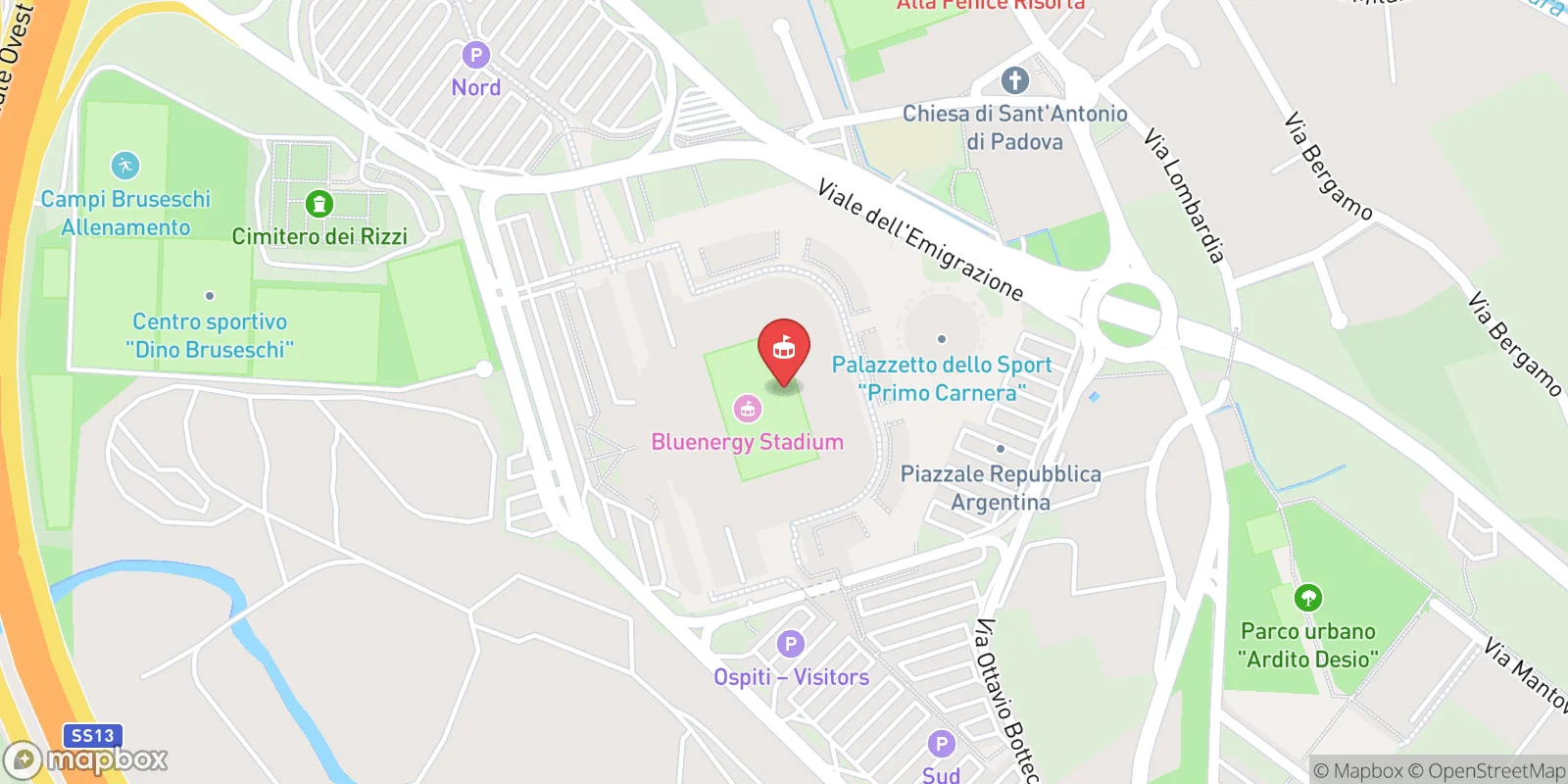 Mapa: Udine