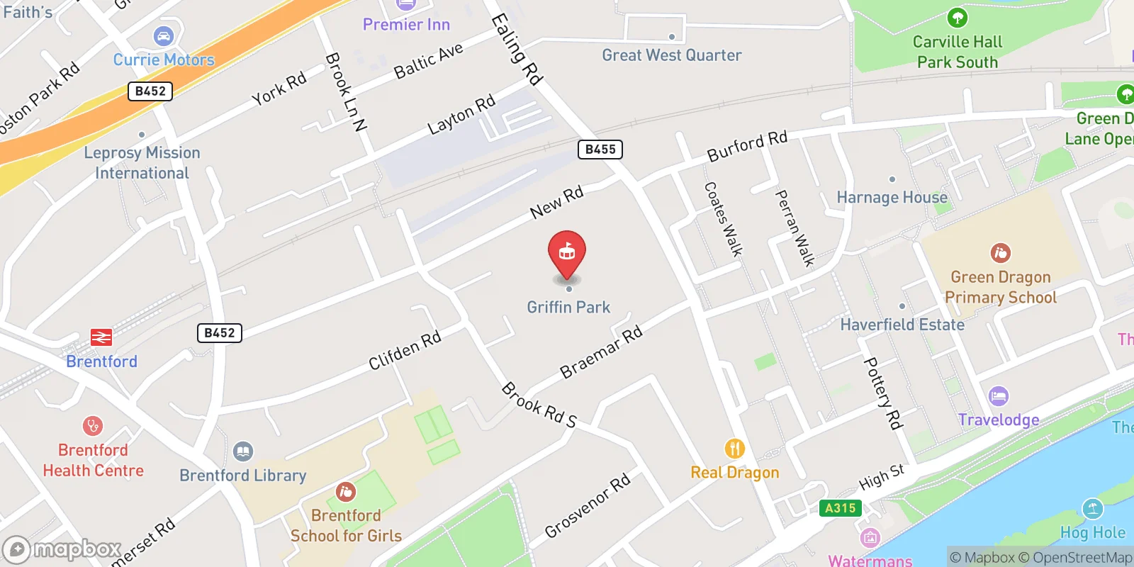 Mapa: Brentford