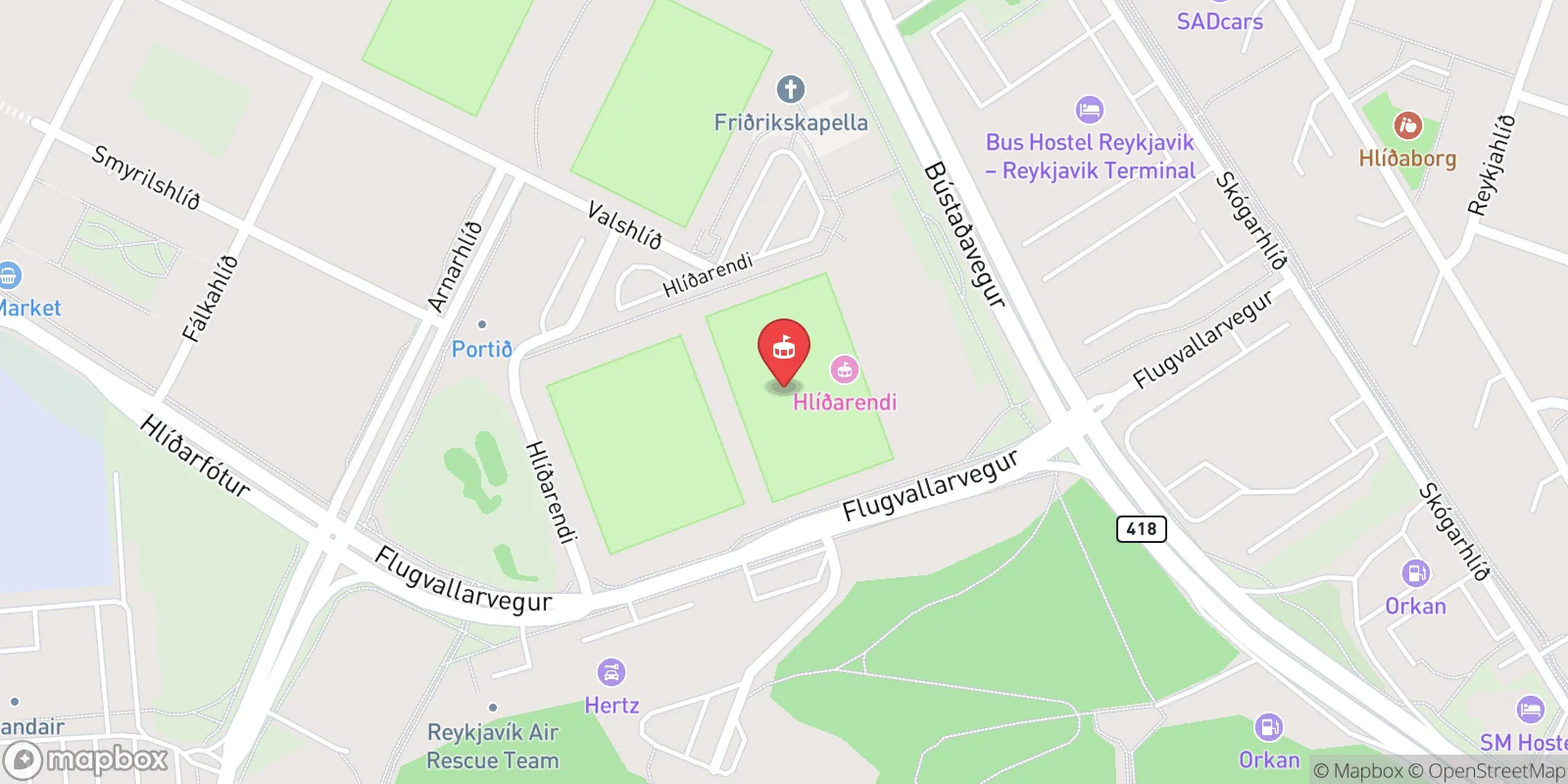 Mapa: Reykjavík