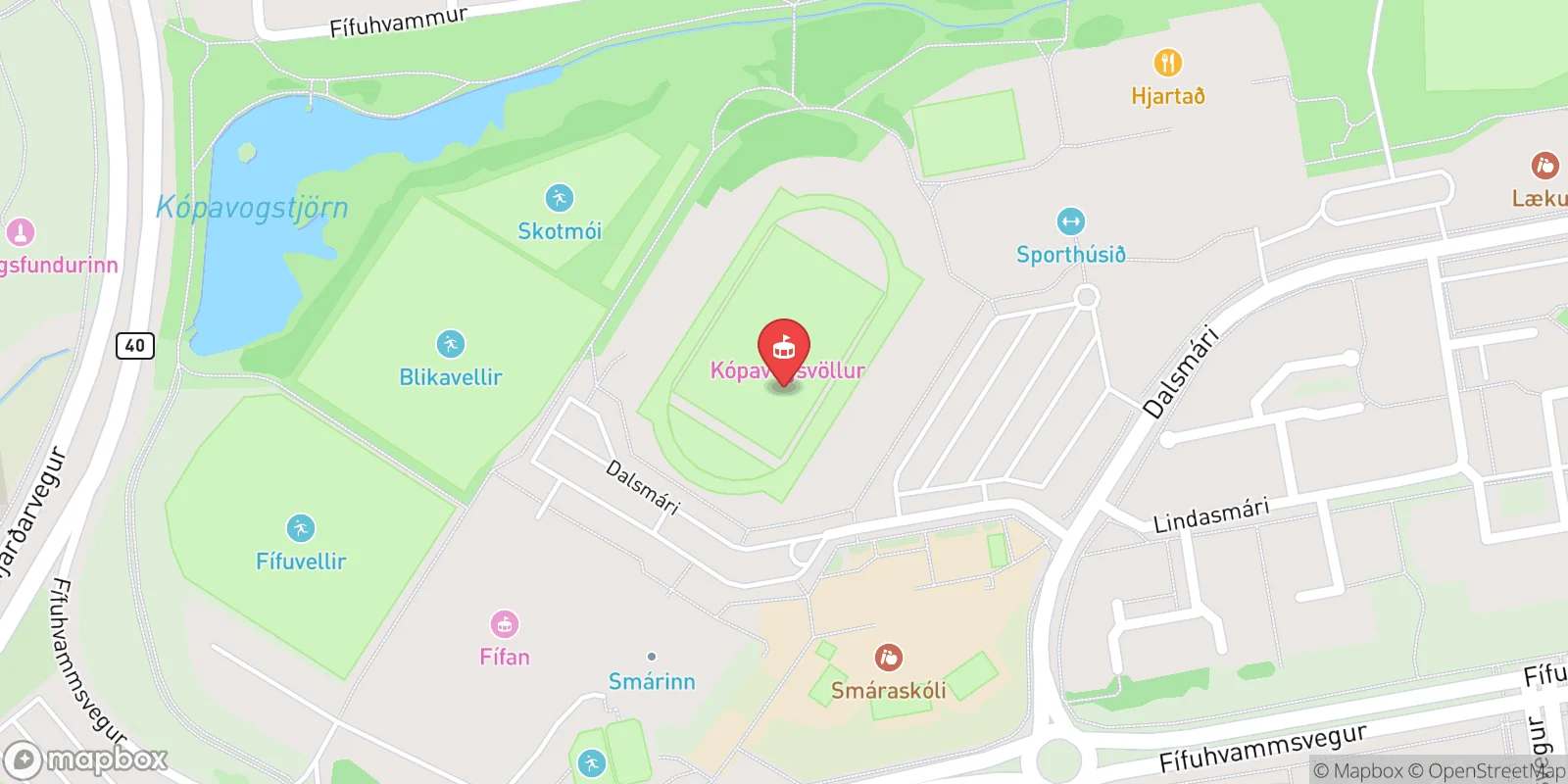 Mapa: Kópavogur