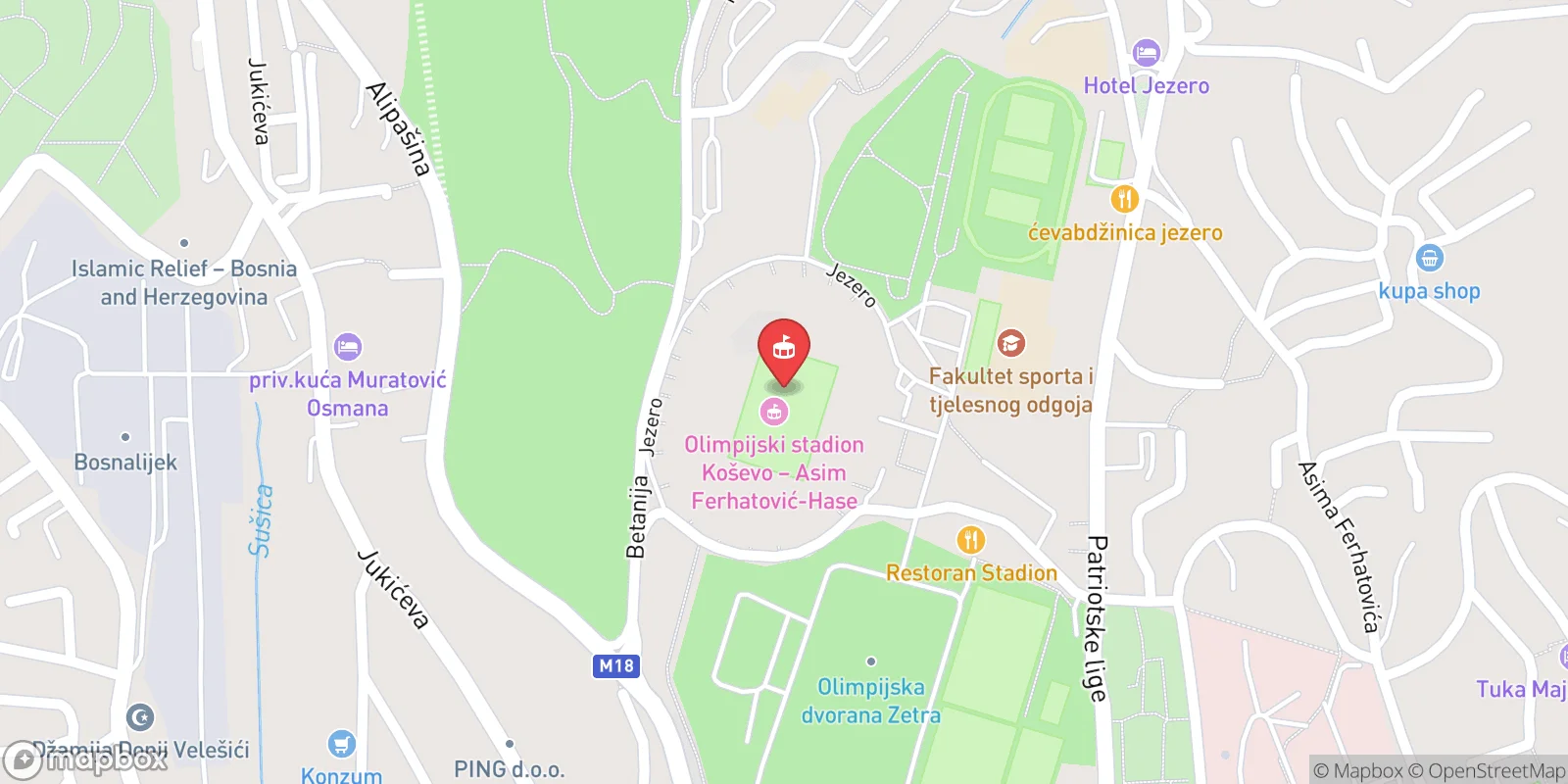 Mapa: Sarajevo