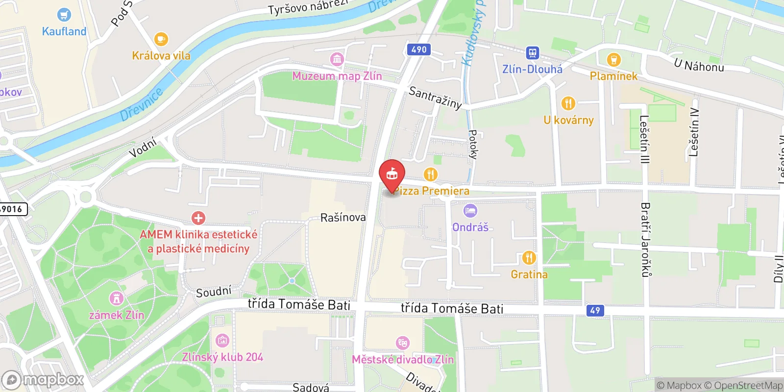 Mapa: Zlín