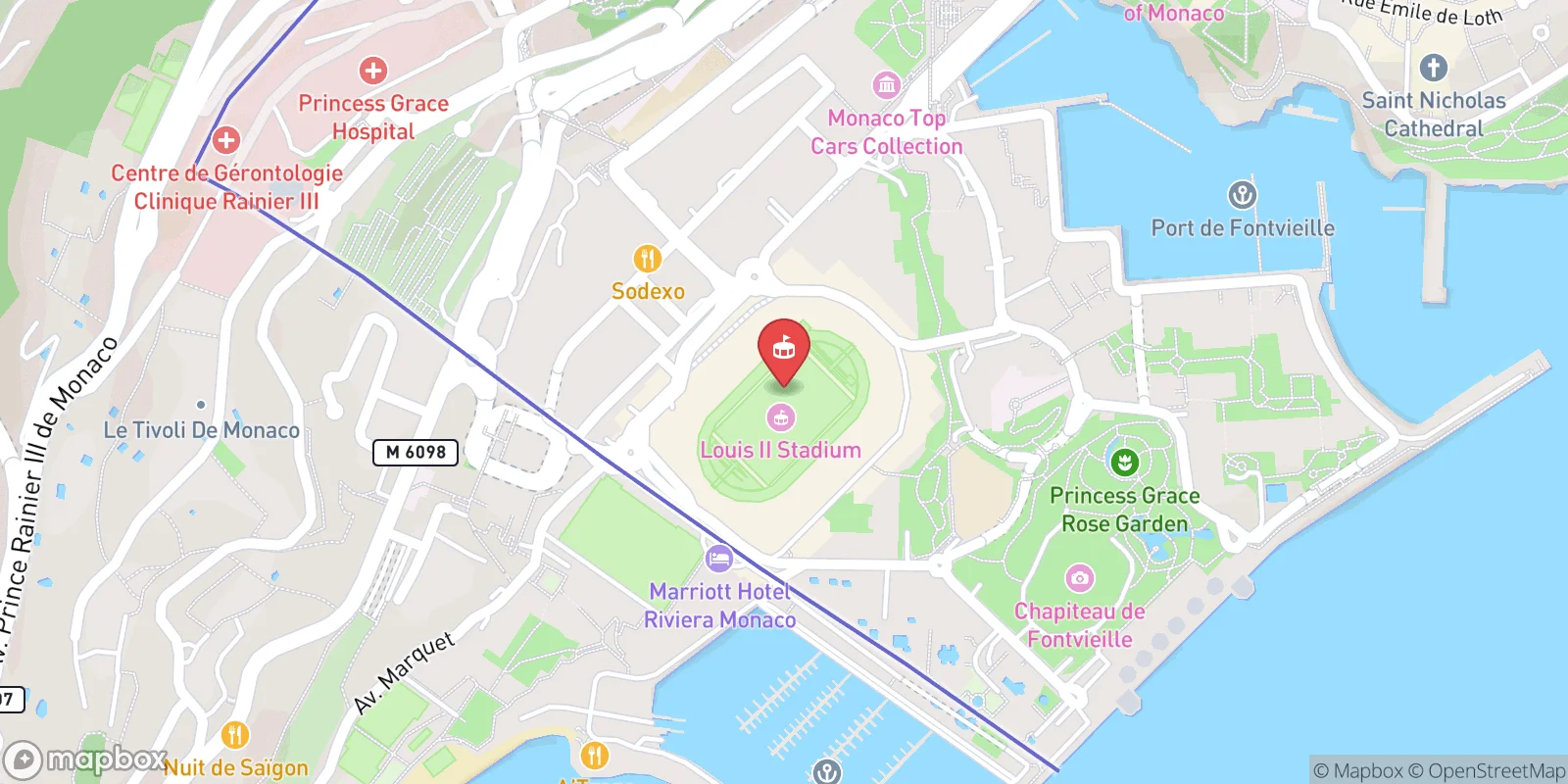 Mapa: Fontvieille