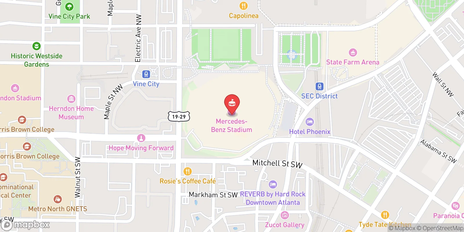Mapa: Atlanta