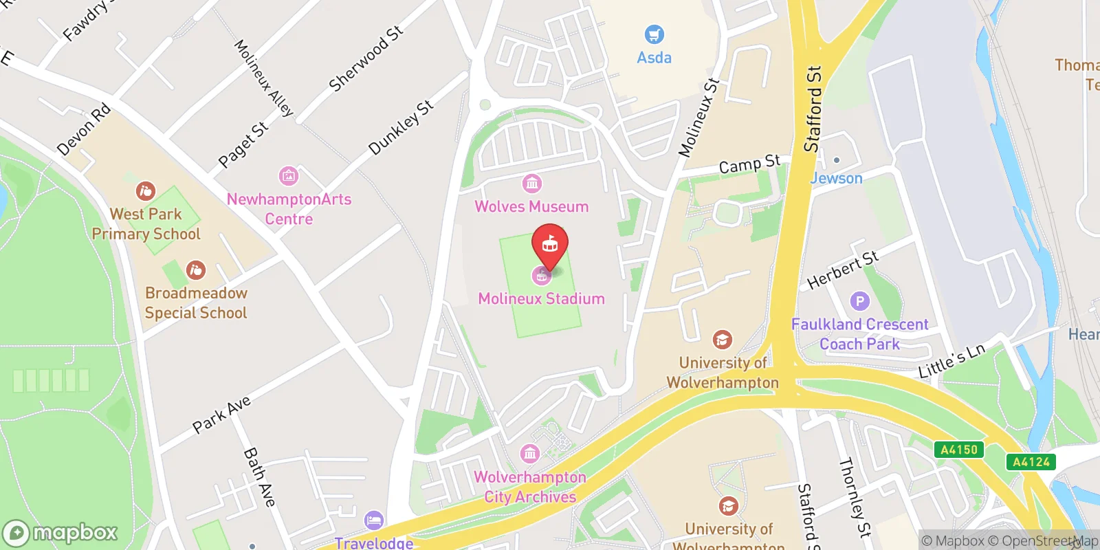 Mapa: Wolverhampton