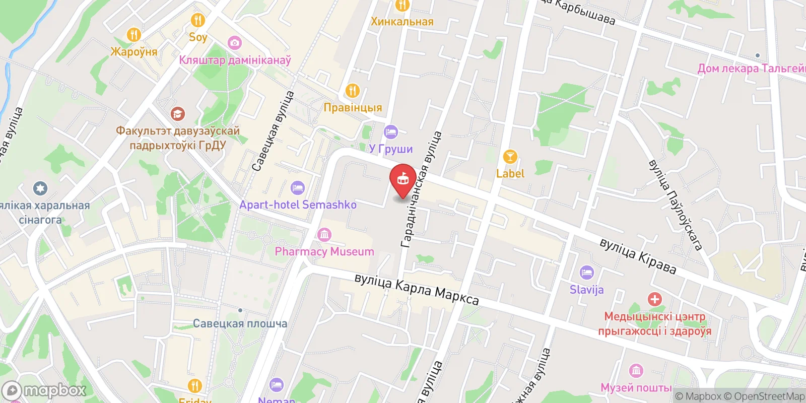 Mapa: Hrodna