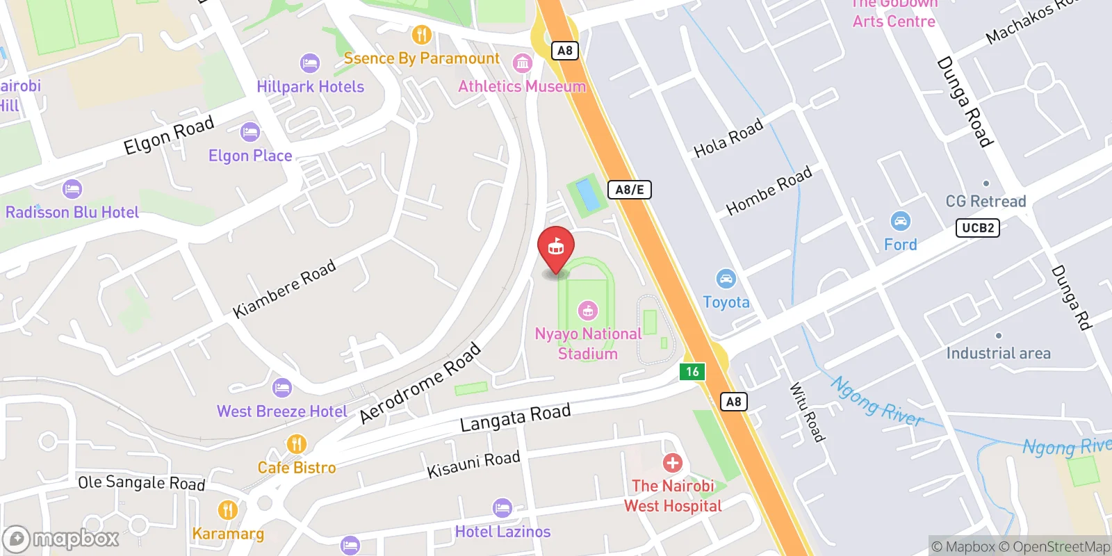 Mapa: Nairobi