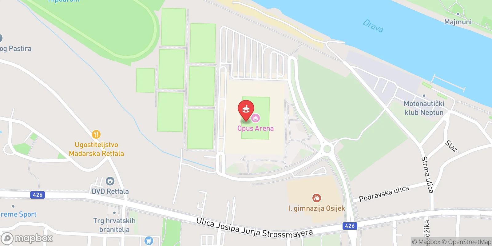 Mapa: Osijek