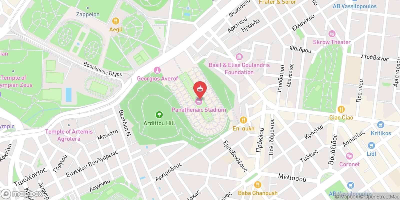 Mapa: Athens Municipality