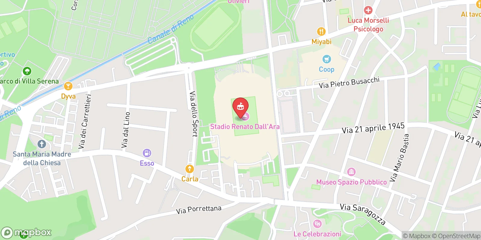 Mapa: Bologna