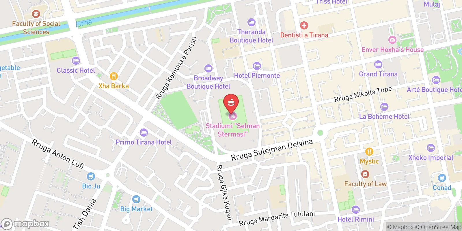 Mapa: Tirana