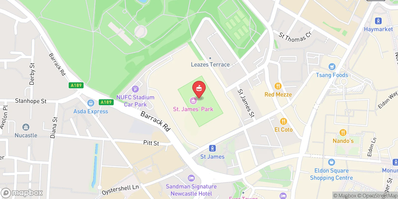 Mapa: Newcastle upon Tyne
