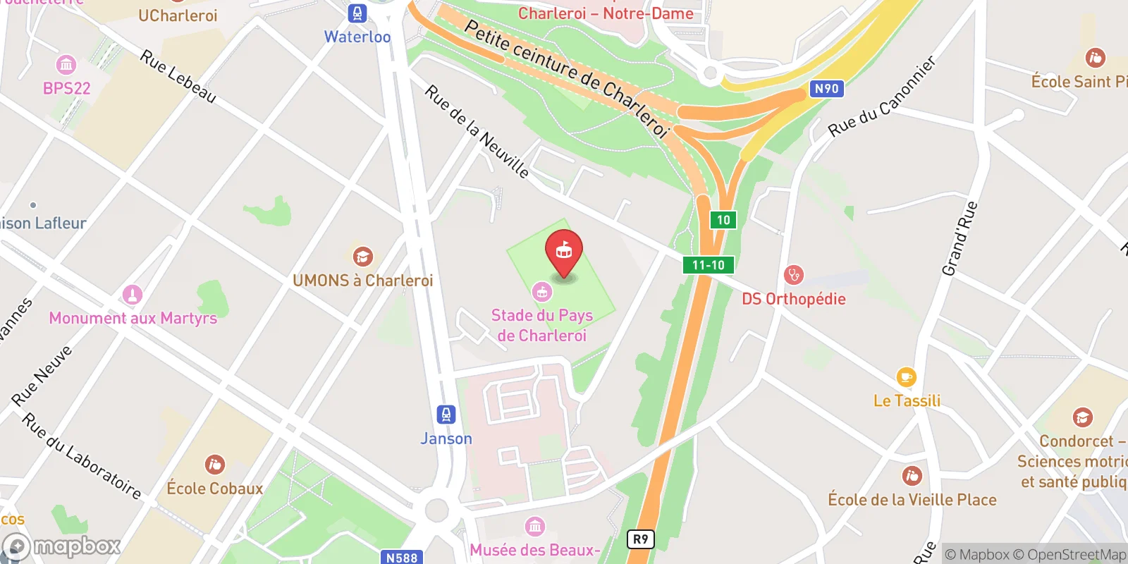 Mapa: Charleroi