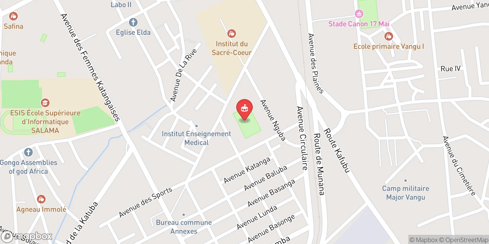 Mapa: Lubumbashi