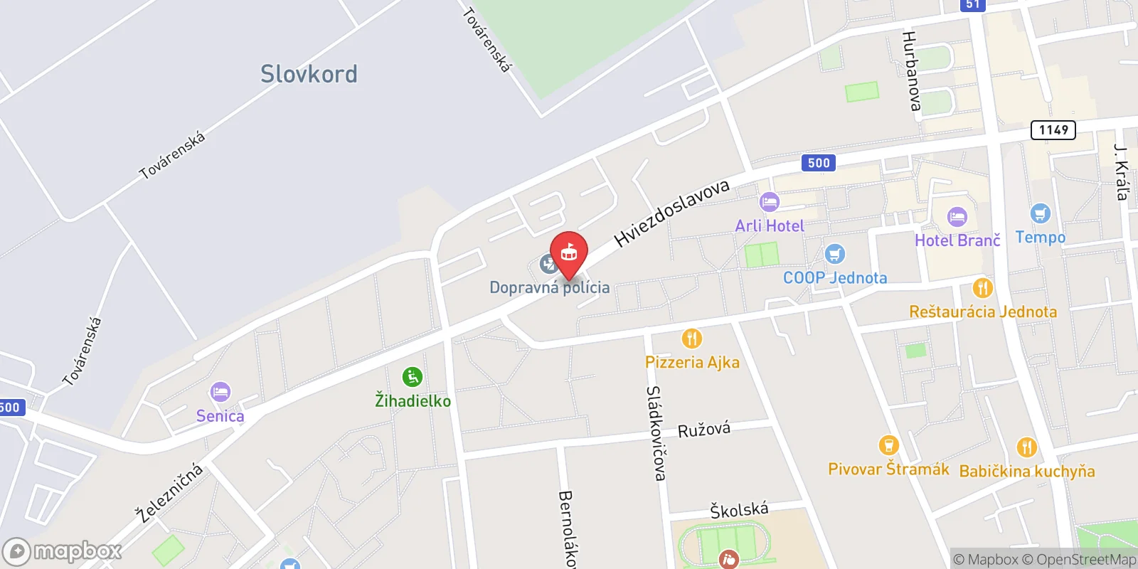 Mapa: Senica