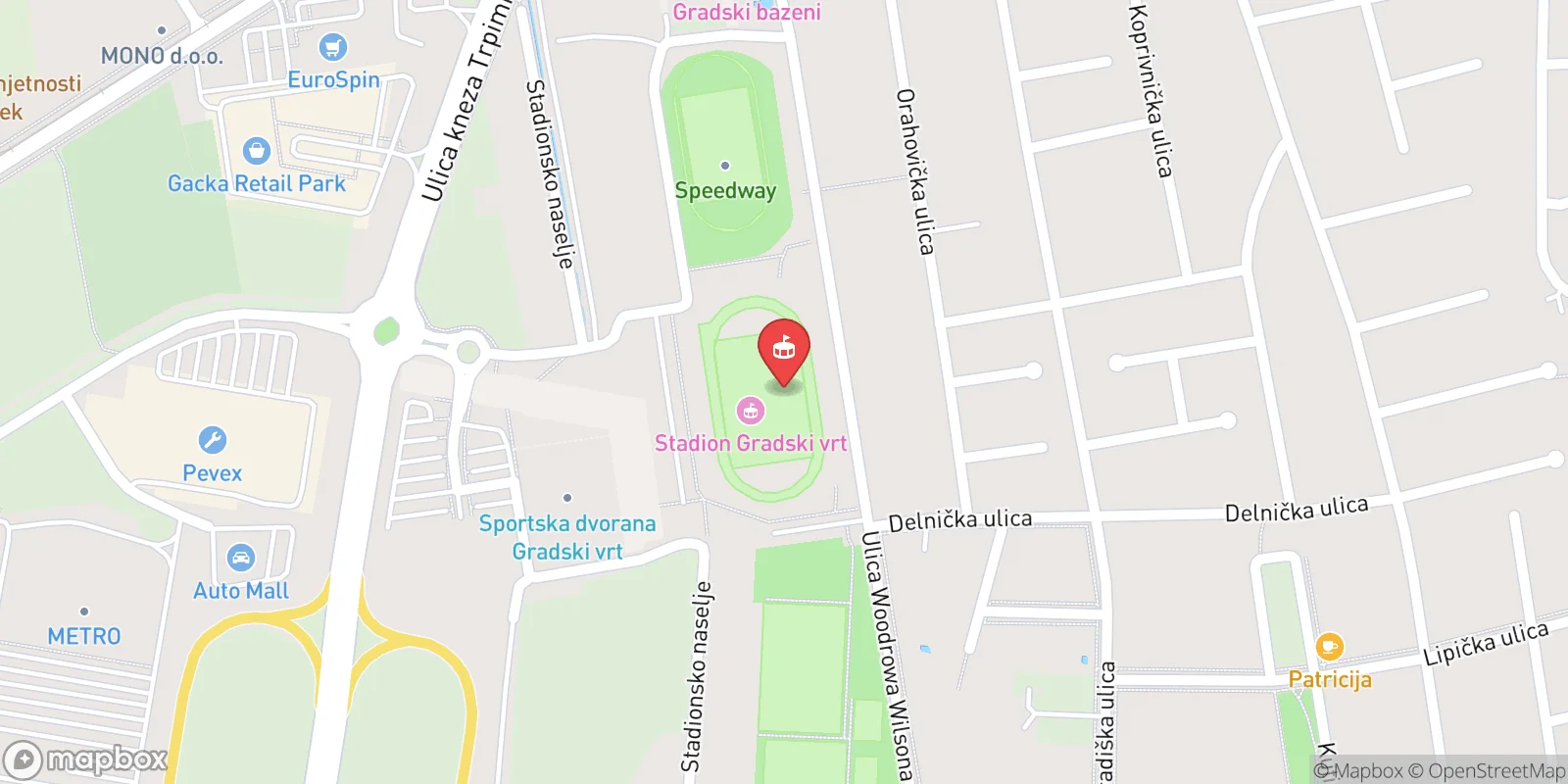 Mapa: Osijek