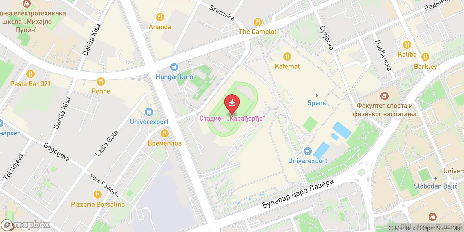 Mapa: Novi Sad