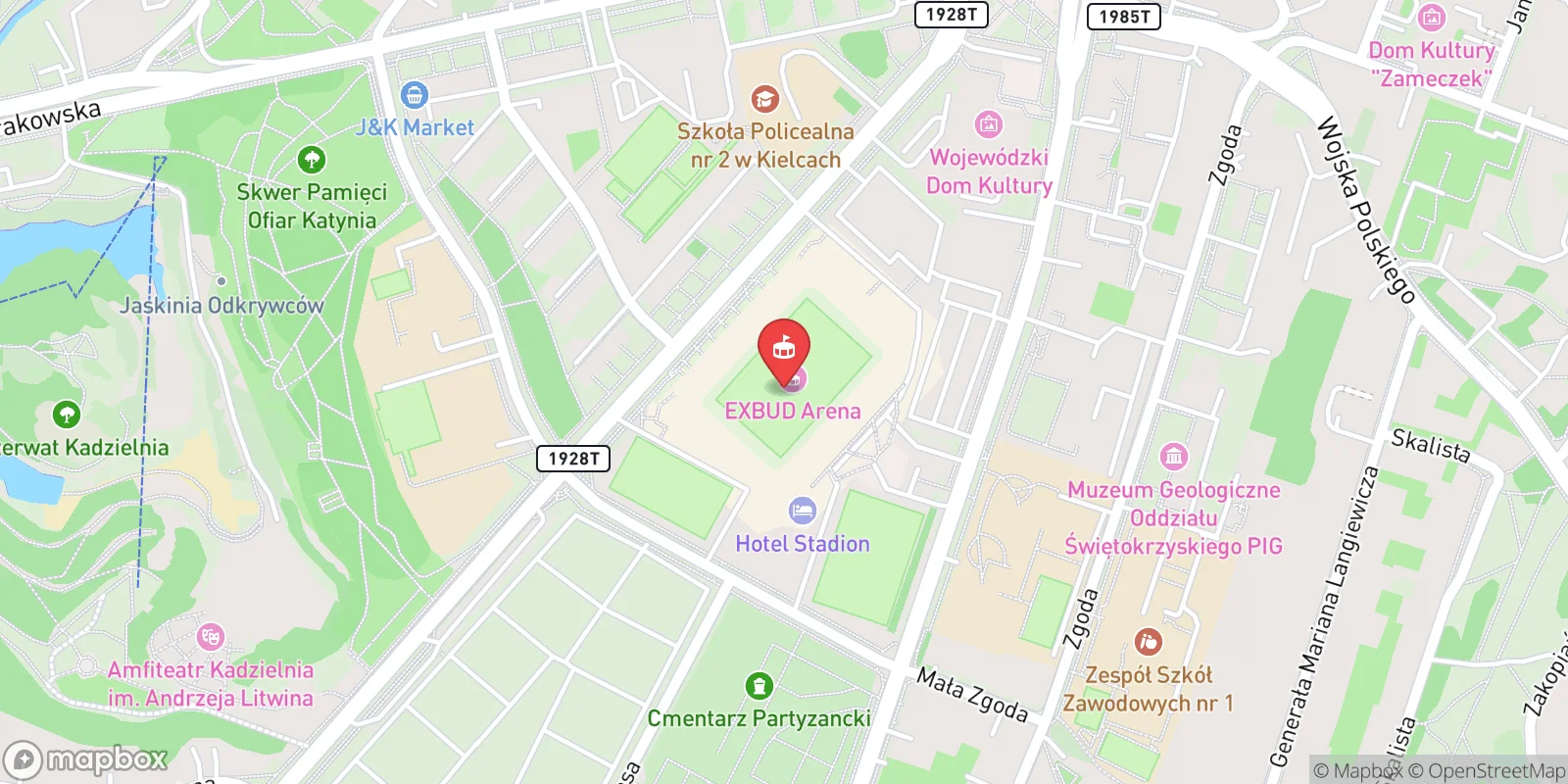 Mapa: Kielce