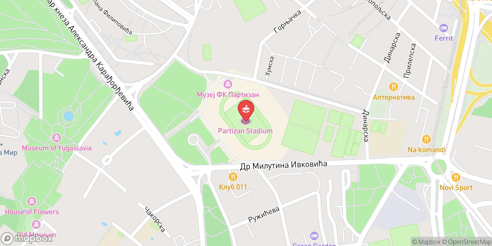 Mapa: Bělehrad