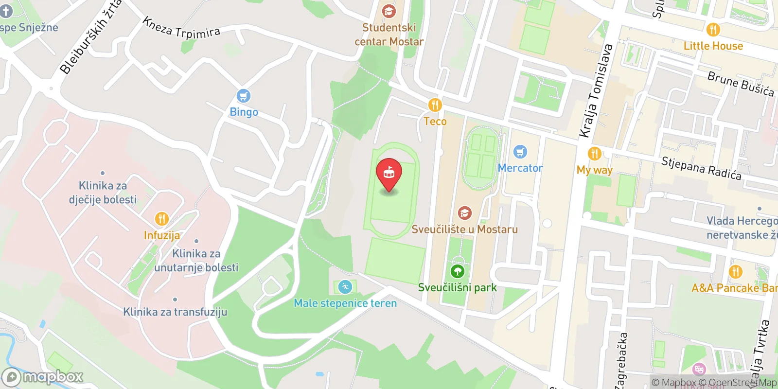 Mapa: Mostar