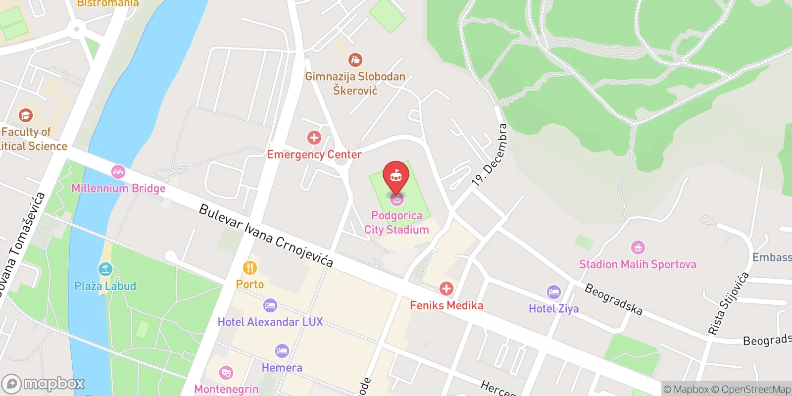 Mapa: Podgorica