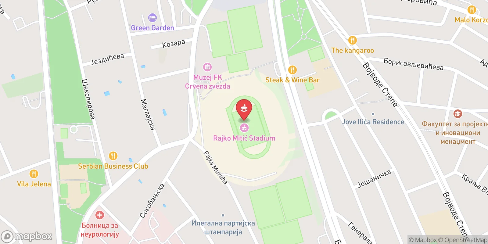 Mapa: Bělehrad
