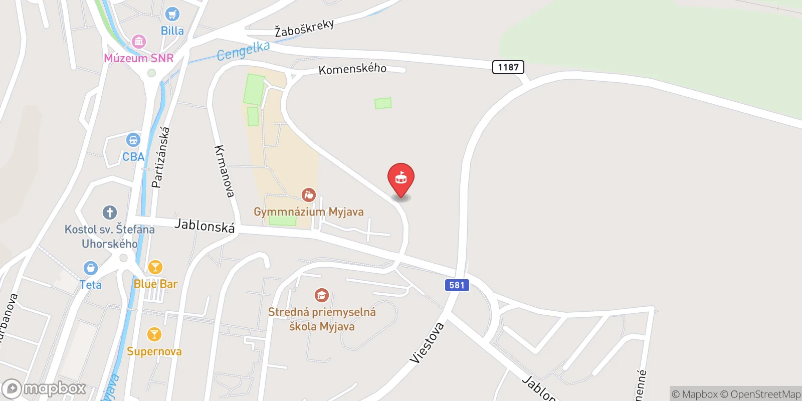 Mapa: Myjava