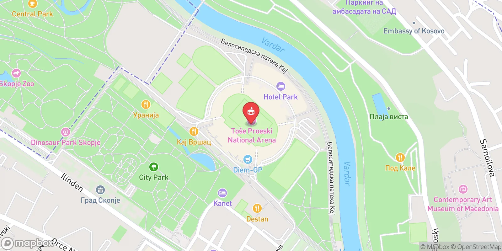 Mapa: Skopje